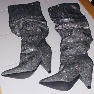 Sparkling Silver Women's Boots